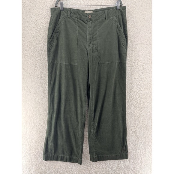 Weatherproof Pants - Weatherproof Vintage Pants Women's Size 14 Olive Stretch Wide Leg Corduroy Retro